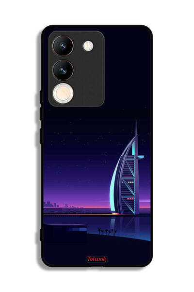 Tolwak غطاء حماية فيفو V29e بتصميم برج العرب الرقمي