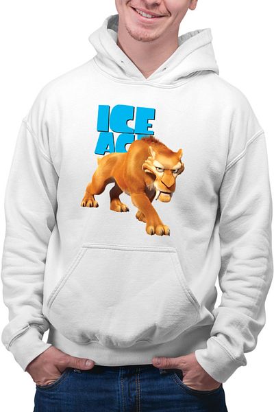 OEM Men's Hoodie Ice Age Logo Lion Ancient Animal Fluffy Huge