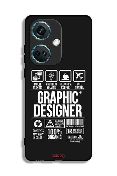 Tolwak غطاء حماية لهاتف OnePlus Nord CE3 - ملصق مصمم جرافيكي