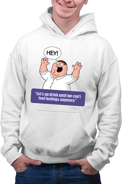 OEM Hanorac Barbati Family Guy Father Stewie Telegram Sticker Quotes