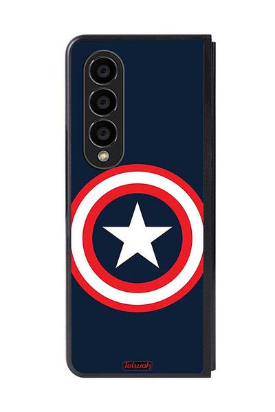 Tolwak Samsung Galaxy Z Fold 4 Protective Case Cover Captain America