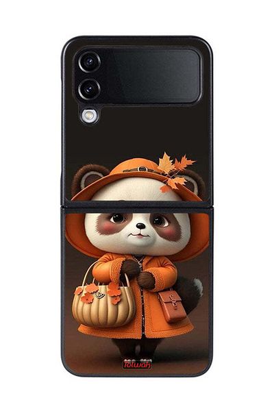 Tolwak Samsung Galaxy Z Flip 4 Protective Case Cover Cute Panda Lady Style