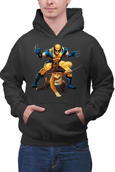 OEM Hanorac Barbati Shrek Puss in the Boots Wolverine Animals Speak Universal
