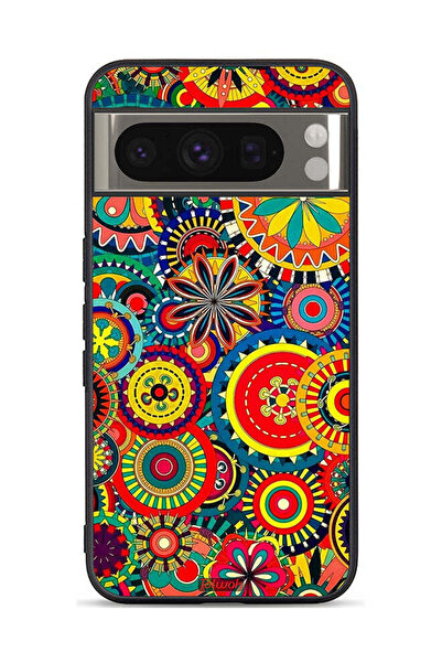 Tolwak غطاء حماية لجهاز Google Pixel 8 Pro بنمط ماندالا ملون