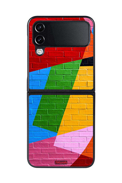 Tolwak غطاء حماية لهاتف Samsung Galaxy Z Flip 4 برسومات جدارية ملونة