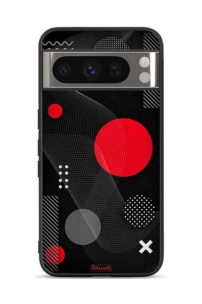 Tolwak غطاء حماية لجهاز Google Pixel 8 Pro بنمط دائري ومتقاطع