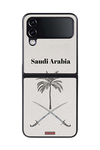 Tolwak غطاء حماية لهاتف سامسونج جالكسي زد فليب 4 بتصميم فن إشارة المملكة العر...