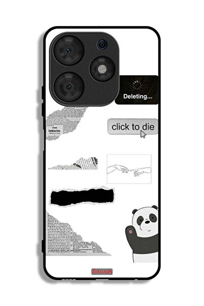 Tolwak Tecno Spark 10 Pro Protective Case Cover Panda Sticker
