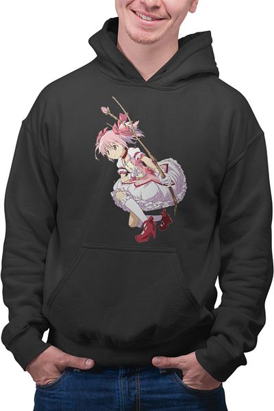 OEM Men's Hoodie Madoka Magica Kaname Bow Fine Girl
