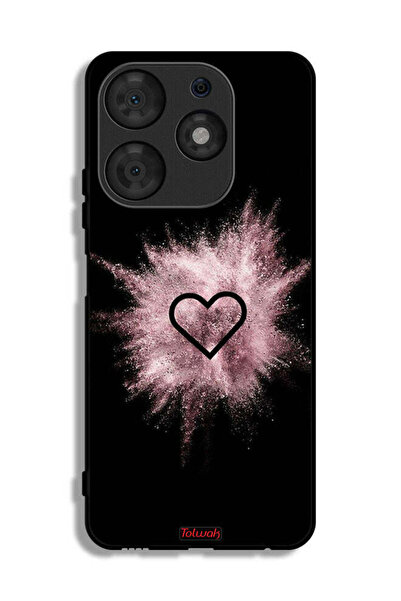 Tolwak Tecno Spark 10 Pro Protective Case Cover Heart On Glitters