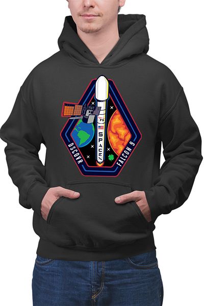OEM Men's NASA Sun Flask Mission Voyager Curiosity Discovery Hoodie