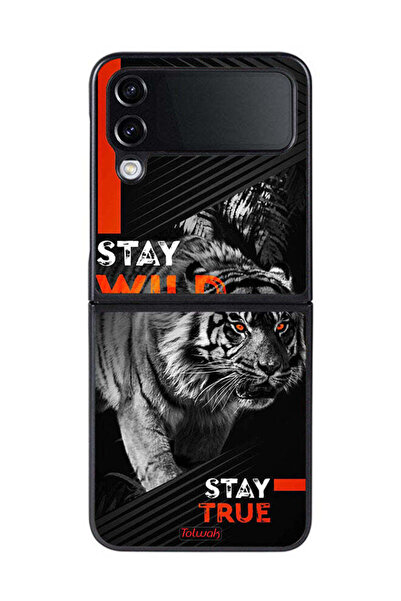Tolwak غطاء حماية لهاتف Samsung Galaxy Z Flip 4 - Stay Wild Stay True