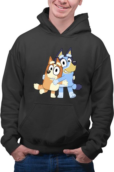 OEM Hanorac Barbati Bluey Hugging Dogs Animals Playful Adorable Disney