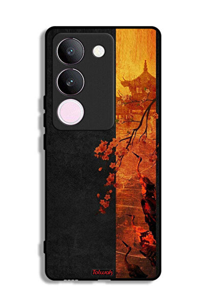 Tolwak غطاء حماية لهاتف فيفو V29 - ألوان الخريف الفنية