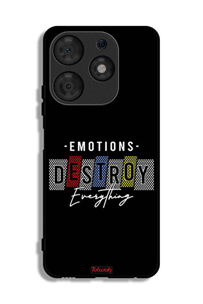 Tolwak Tecno Spark 10 Pro Protective Case Cover Emotions Destroy Everything