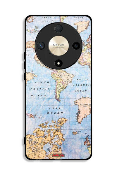 Tolwak Honor X9b Protective Case Cover World Map