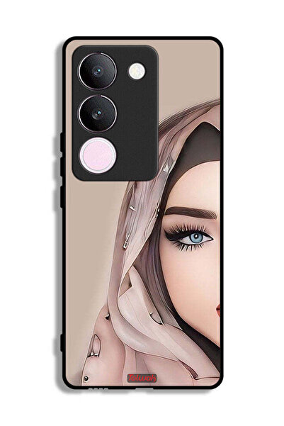 Tolwak غطاء حماية فيفو V29 بتصميم فتاة بنصف وجه
