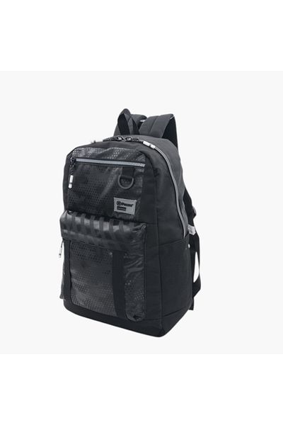 Pause Textured School Backpack with Adjustable Shoulder Straps - 12x21 cms