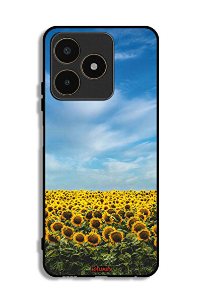 Tolwak غطاء حماية لهاتف Realme C53 بطبعة عباد الشمس تحت السماء