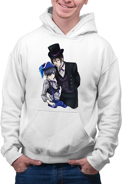 OEM Men's Hoodie Black Butler Ciel Sebastian Book Of Circus Demon