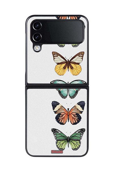 Tolwak Samsung Galaxy Z Flip 4 Protective Case Cover Four Butterflies