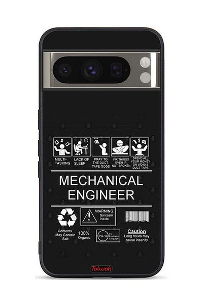 Tolwak Google Pixel 8 Pro Protective Case Cover Mechanical Engineer Sticker