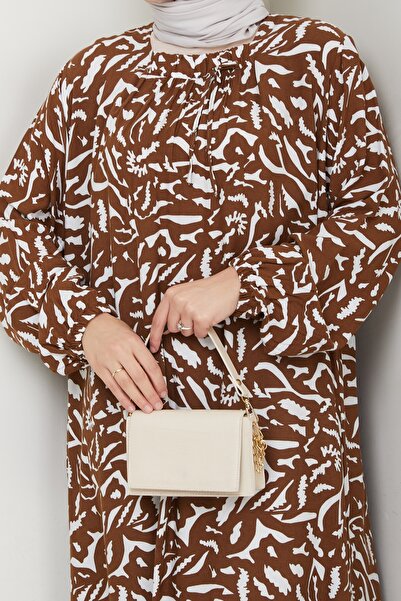 MSK Fashion Large Size Viscose Mother's Dress with Elastic Front