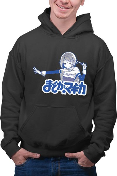 OEM Men's Hoodie Madoka Magica Sayaka Water Calm Cape Otaku Manga