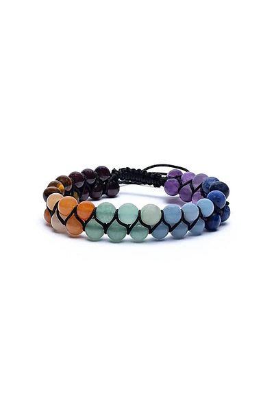 OEM DOUBLE SEMI-PRECIOUS STONES BRACELET | THE 7 CHAKRAS