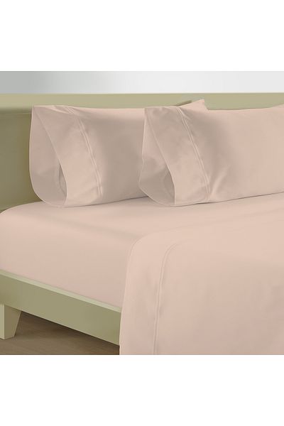 Boutique Blanche 300TC cotton fitted sheet - 90*200cm, summer peach