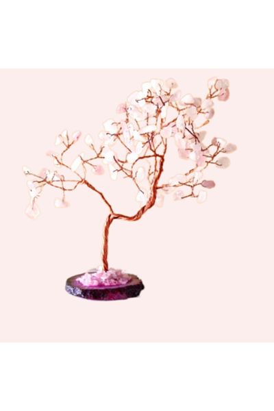 OEM CRYSTAL TREE | TREE OF LIFE | 100 ROSE QUARTZ CRYSTALS FOR FORGIVENESS
