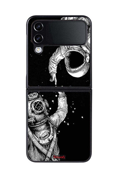 Tolwak غطاء حماية لهاتف Samsung Galaxy Z Flip 4 بتصميم رواد الفضاء