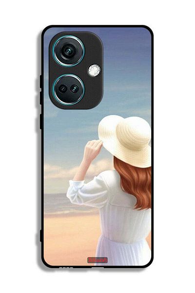 Tolwak OnePlus Nord CE3 Protective Case Cover Hat Girl Standing