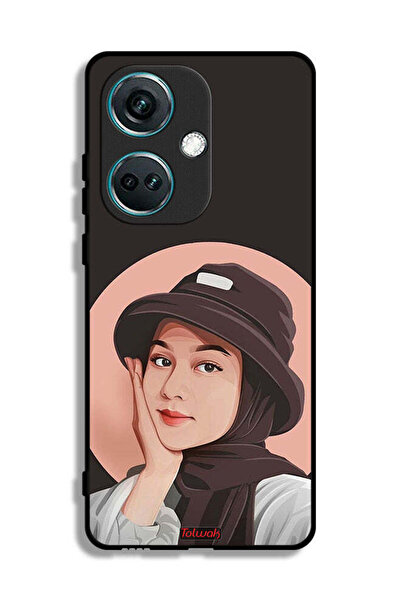 Tolwak غطاء حماية لهاتف OnePlus Nord CE3 - رسمة فتاة قبعة لطيفة