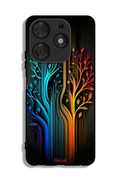 Tolwak غطاء حماية لهاتف تكنو سبارك 10 برو برسومات أوراق الشجر