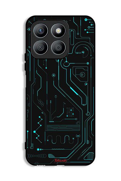 Tolwak Honor X8b Protective Case Cover Digital Art Circuits Minimalism Multiple Display