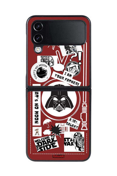Tolwak غطاء حماية لهاتف Samsung Galaxy Z Flip 4 ملصق Welcome To The Dark Side
