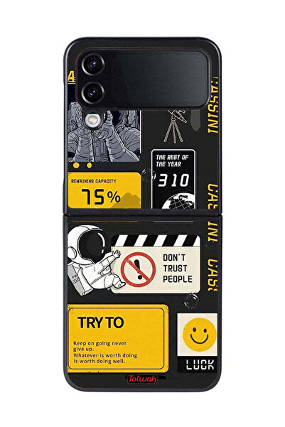 Tolwak غطاء حماية لهاتف سامسونج جالاكسي زد فليب 4 بتصميم رائد فضاء