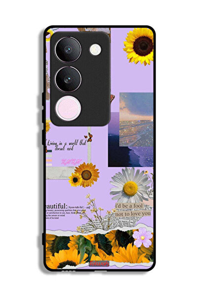 Tolwak غطاء حماية لهاتف فيفو V29 بملصقات عباد الشمس الجميلة
