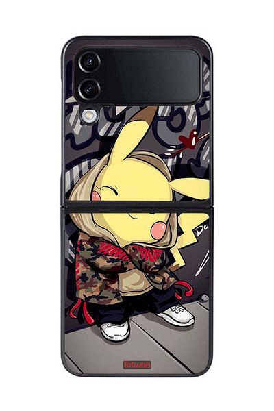 Tolwak Samsung Galaxy Z Flip 4 Protective Case Cover Pichku Art