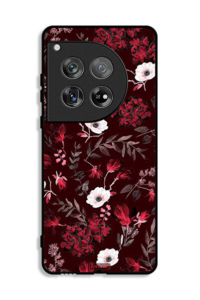 Tolwak غطاء حماية لهاتف OnePlus 12 بنقشة زهور صغيرة وأوراق استوائية