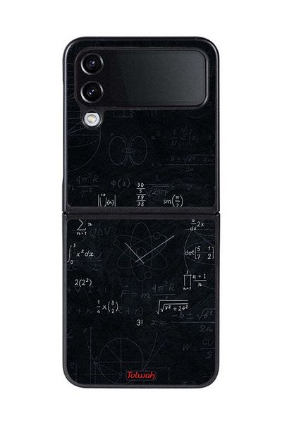 Tolwak Samsung Galaxy Z Flip 4 Protective Case Cover Maths Clock