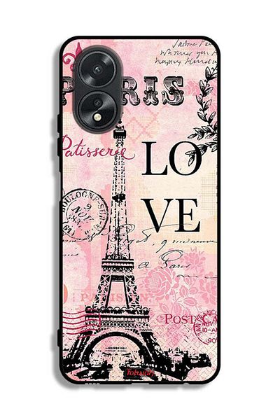 Tolwak Oppo A38 Protective Case Cover Paris Love