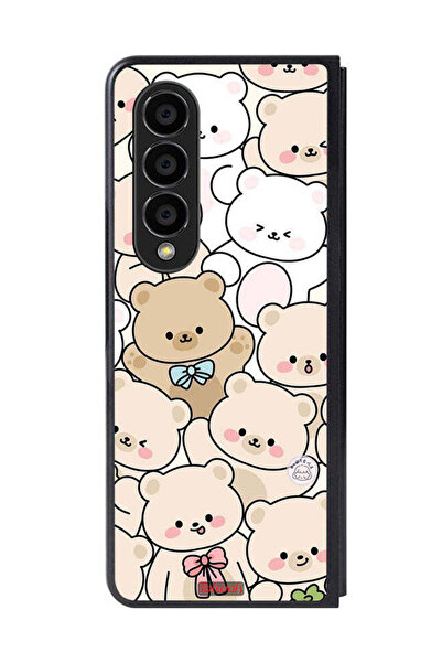 Tolwak غطاء حماية لهاتف Samsung Galaxy Z Fold 4 بنقشة دببة