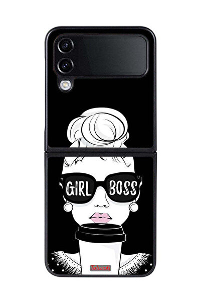 Tolwak غطاء حماية لهاتف سامسونج جالاكسي زد فليب 4 بتصميم فتاة بوس