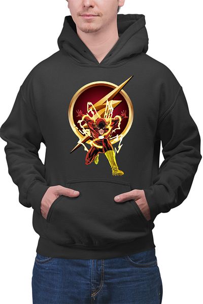 OEM Hanorac Barbati Flash Speed Lightning Struck Barry Allen Cosplay Logo