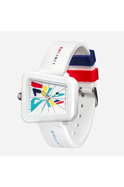 Fila Adult Unisex Analog Watch, White 38-343-002, 42 mm