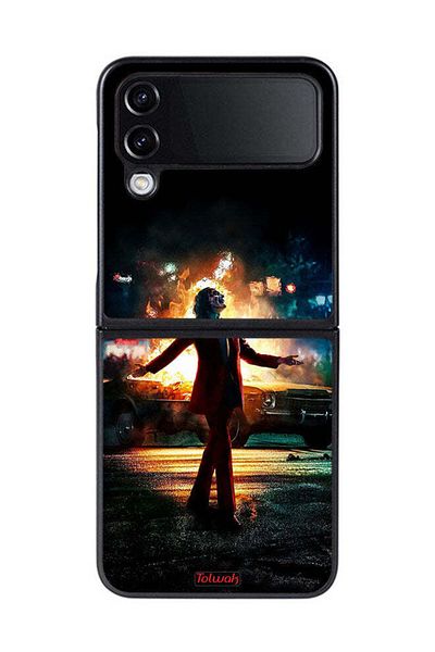 Tolwak Samsung Galaxy Z Flip 4 Protective Case Cover Joker Happy Mode