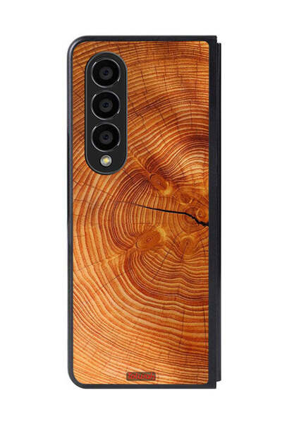 Tolwak غطاء حماية لهاتف سامسونج جالاكسي زد فولد 4 مصنوع من الخشب المتصدع