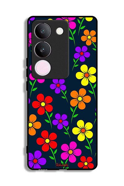Tolwak vivo V29 Protective Case Cover Colorful Flowers